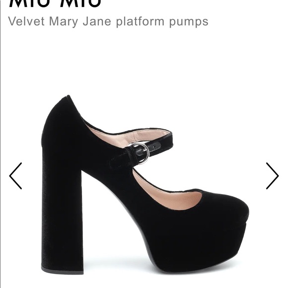 MIU MIU Velvet Platform Mary Janes - brand new!! - Picture 2 of 8